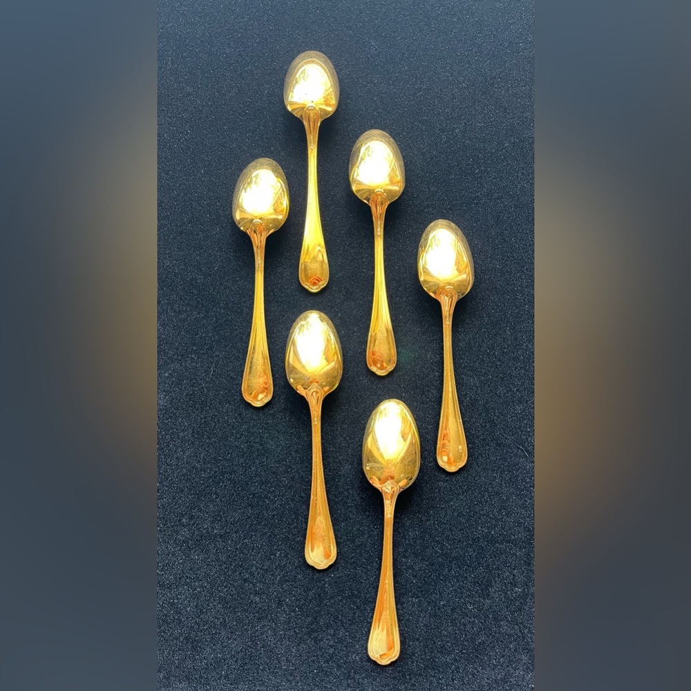 Christofle 🇫🇷☕️ Espresso Antique 🥄 Spoon Set - Picture 7 of 15